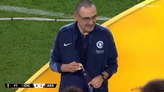 Sarri first medal with Chelsea Europa League winner 18/19