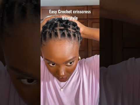 How to: Non-Braiding easy technique crochet hairstyle  on natural 4c hair #4chair #shorts #hairstyle