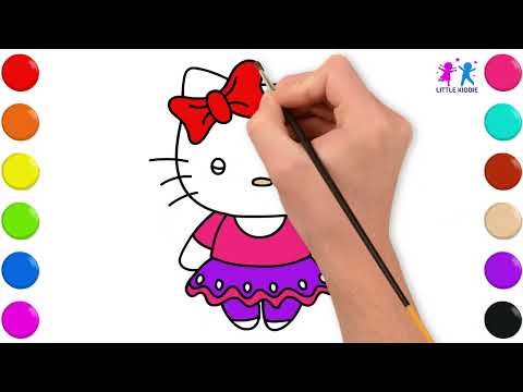 🎨 Draw & Color a Hello Kitty 😺 | Fun & Easy Art Tutorial for Kids!