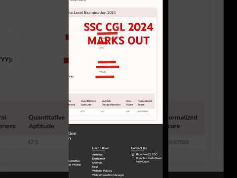 SSC CGL 2024 TIER 1 MARKS OUT , RAW SCORE, NORMALIZED SCORE? #ssc #ssccgl #sscexam #cgl