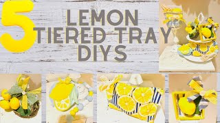 🍋 NEW LEMON THEMED TIERED TRAY DIYs 🍋
