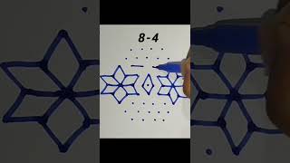 8-4 dots rangoli unique any function rangoli easy for beginners #rangolidesigns #rangoli