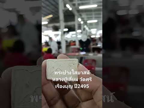 สมเด็จไสยาสน์ (หายาก) หลวงปู่เลี่ยม วัดศรีเรืองบุญ ผสมผงเก่า หลวงปู่ภู วัดอินทรวิหาร ปี2495