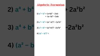 Algebric Formulas #algebraformulas #maths #education #algebratricks