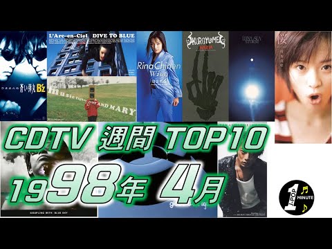 CDTV 1998年 4月 週間ランキング TOP10 [JPOP RANKING / 일본노래 랭킹]