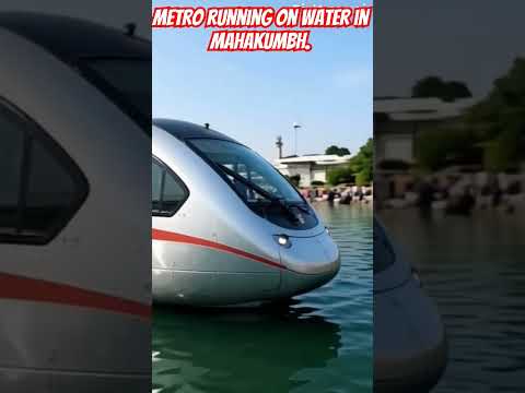 Metro running on water in Mahakumbh2025 #mahakumbh2025 #metro #prayagraj #popular 🚩🚩🙏🙏🕉️🕉️🚈🚅🚄