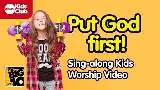 PUT GOD FIRST  | Christian Music Lyric Video for Kids | 10 Commandments #kidsworship #kidmin #bible