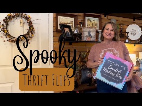 Spooky Thrift Store Makeovers using Sonnet's Makers Box