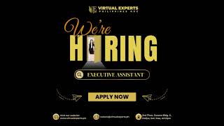 #ExecutiveAssistant #JobHiring #VirtualExpertsPH #BPOCareers #AntiqueJobs #NowHiring