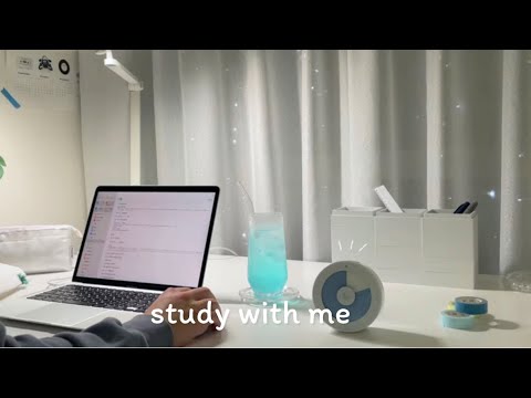 🌃🌔  STUDY WITH ME !  / 1hour / Relaxing Music & Calm Night