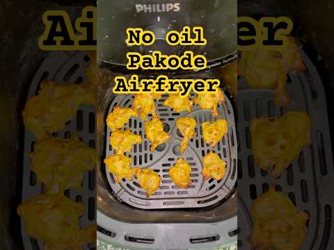 No oil pakoda in air fryer 💨 #food #recipe #airfryer