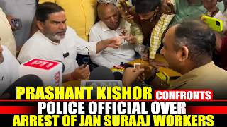 Patna: High Drama at Jakkanpur Police Station as Prashant Kishor Confronts SHO Over Worker Arrests