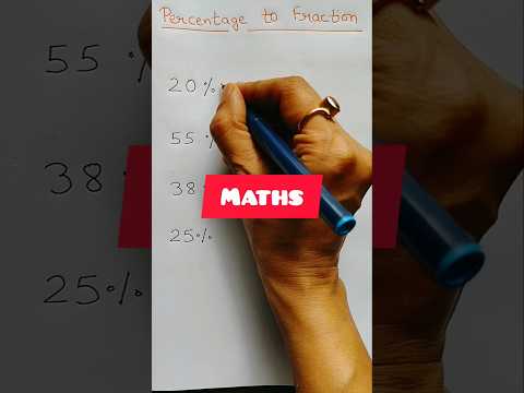 Percentage to Fraction #maths #short #shorts #mathstricks #fractions #viral #fyp