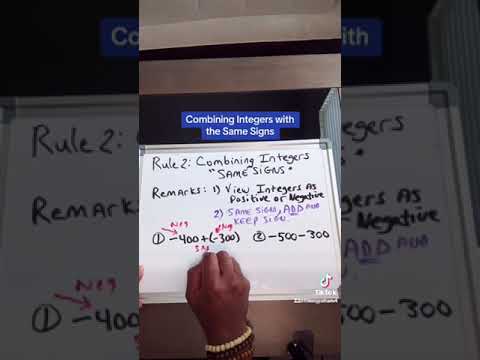 Combining Integers with the Same Signs.