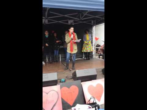 Brook volunteers at One Billion Rising, 2015