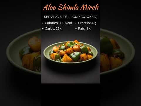 Aloo Shimla Mirch Nutrition #caloriecheck #controlledeating #nutritioncheck #ytshorts