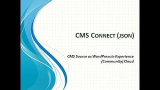 Salesforce CMS Connect (JSON) using WordPress