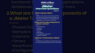 JMeter Interview Questions #softwareqa #jmeter #softwaretesting