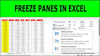 How to Freeze Panes in Excel