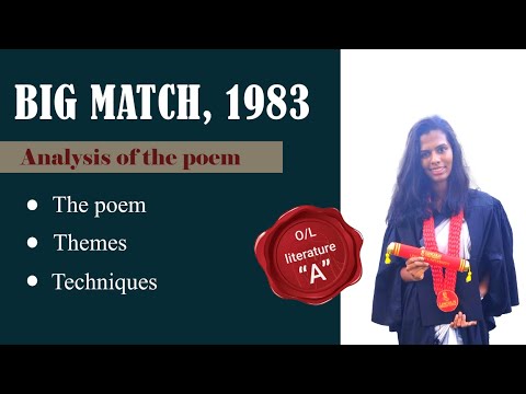 Big Match, 1983 |O/L Analysis of Black July in Sri Lankan Poetry |#OLLiterature #BlackJulyAnalysis