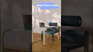 Magic Chair to Table Set Transformation - Space Saving Genius! #MultiFunctional #SpaceSaving #DIY