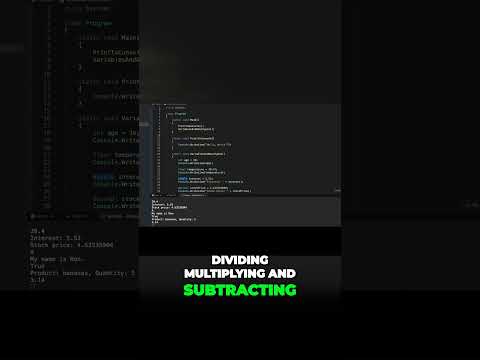 Using Math Operators in C# to Calculate Values