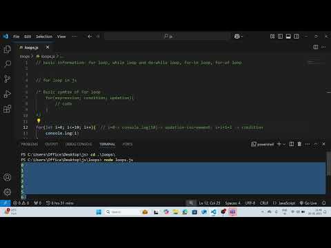Js tutorial | Basic loops