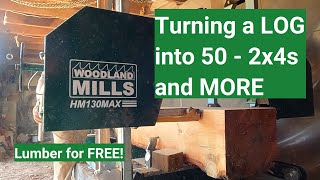 LOG into LUMBER | Free is a very GOOD price | Woodland Mills HM 130 MAX