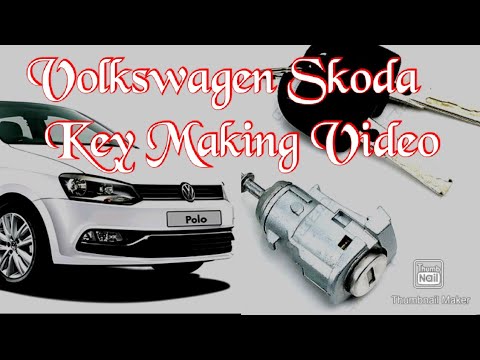 How to make Volkswagen car key/ Skoda key manual making method futura pro door lock