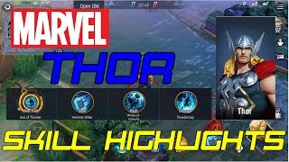 MARVEL SUPER WAR - THOR SKILL HIGHLIGHTS (ANDROID/IOS) GAMEPLAY