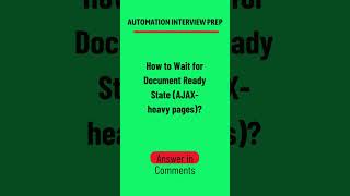Wait for document ready state #testspectrum  #2025
