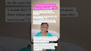 5 Scriptures to Cancel Negative Thoughts 💬📖#faith #bible #god #devotional #anxiety #godsword
