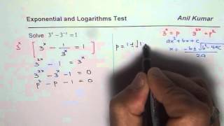 Solve Quadratic Exponential Equation Using Logarithms