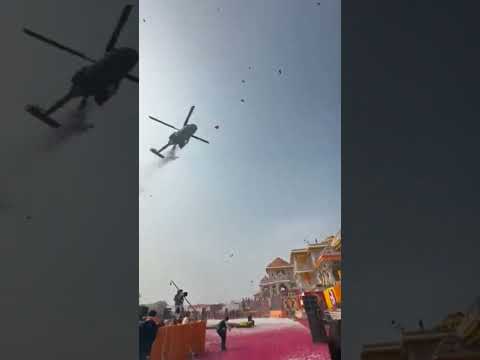 Ram mandir ayodhya फूल वर्षा #राम मंदिर#अयोध्या#Pm modi#sachin tendulkar #रजनीकांत