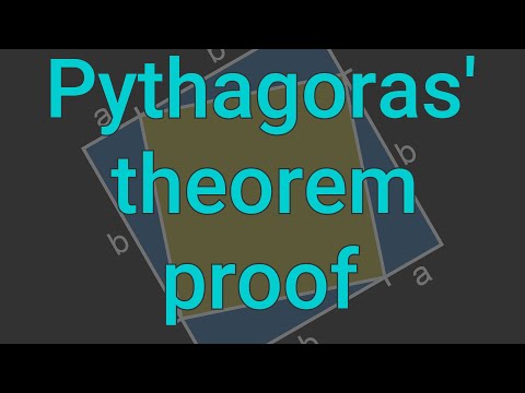 Proof of Pythagoras' theorem