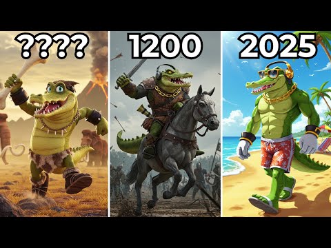 Vector the Crocodile in Different Years