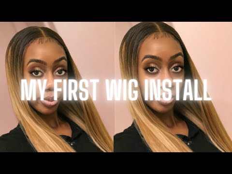 WATCH ME INSTALL MY FIRST SYNTHETIC LACE FRONT WIG!!!- 13X6 JANET COLLECTION BISA