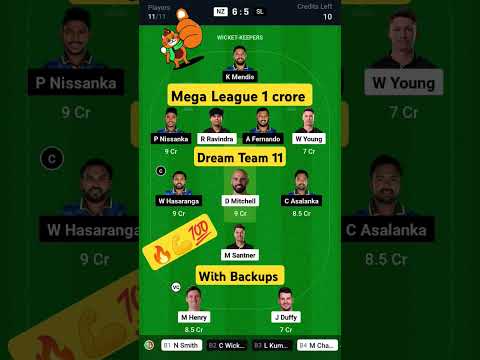 NZ vs SL Dream11 NZ vs SL Dream11 Prediction New Zealand vs Sri Lanka 1st ODI Dream11 Prediction 🔥💪💯