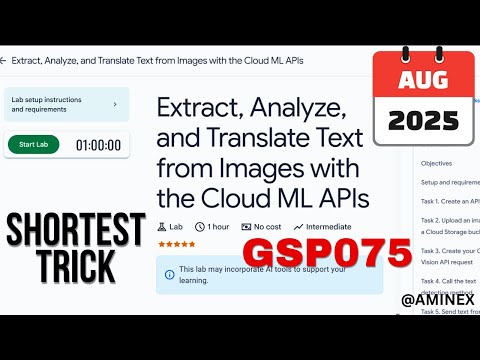 [2025] Extract, Analyze, and Translate Text from Images with the Cloud ML APIs | #GSP075 | #qwiklabs