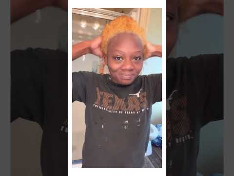 Hair bleach gone wrong while hair dye goes right #naturalhair #hairtutorial #hairstyle #hairbleach