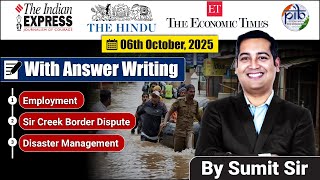 6 October, 2025 Editorial discussion |  Disaster management, Sir Creek, Employment
