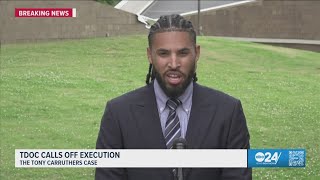 Tony Carruther's execution delayed after an issue with finding the vein