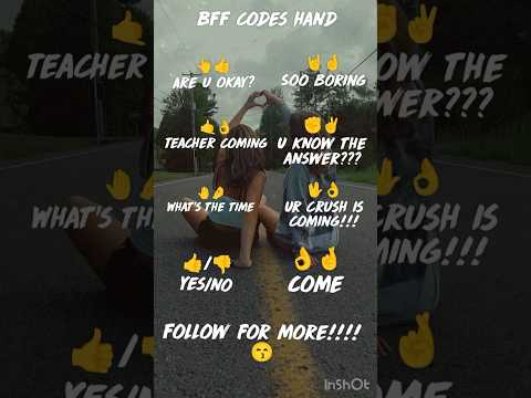 BFF Hand Codes ❤️✨💕 #bff #code #school #aesthetic #bestfriend #foryou