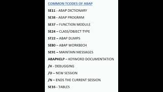 ABAP TAMIL  1#ABAP #SHORTS #TAMIL #TCODES#SAP