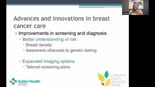 Advances and Innovations in Breast Cancer Care (October 2023)