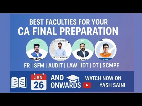 CA Final Classes Financial Reporting FR Direct Tax DT Audit AFM #cafinal #cafinaldt #cafinalaudit 🔥
