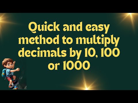 Multiply and divide decimals by 10, 100 and 1000| quick method of multiplication and division