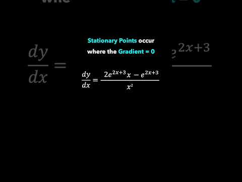 A-Level Maths 🧮 Finding stationary points using the quotient rule of differentiation 🎓 #calculus