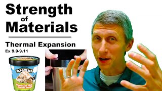 Unit9 ex 9.9-9.11 Thermal Expansion and Contraction - Statics and Strength of Materials
