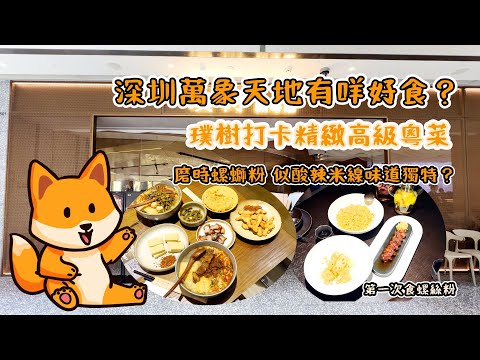 深圳美食vlog| 深圳萬象天地有咩好食？ 璞樹打卡精緻高級粵菜 磨時螺絲粉是酸辣米線味道獨特？ 第一次食螺絲粉